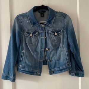 WHBM cropped denim jacket